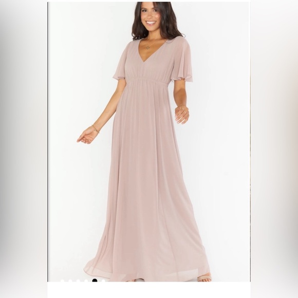 Show Me Your MuMu Dresses & Skirts - Show Me Your MuMu Emily Empire Maxi Dress, NWT, Soft Beige, XL